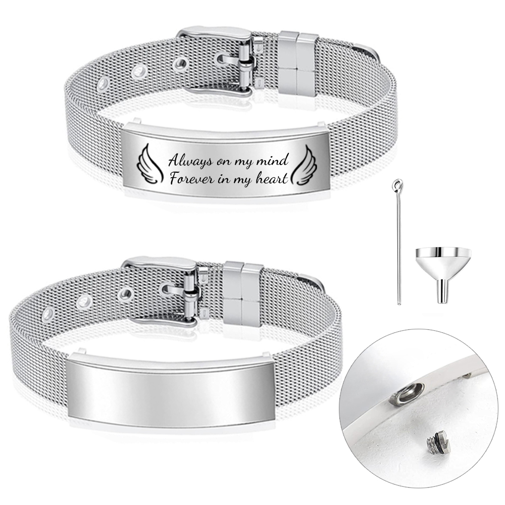 Stainless Mesh Band - Joyería de cremación, pulsera de urna