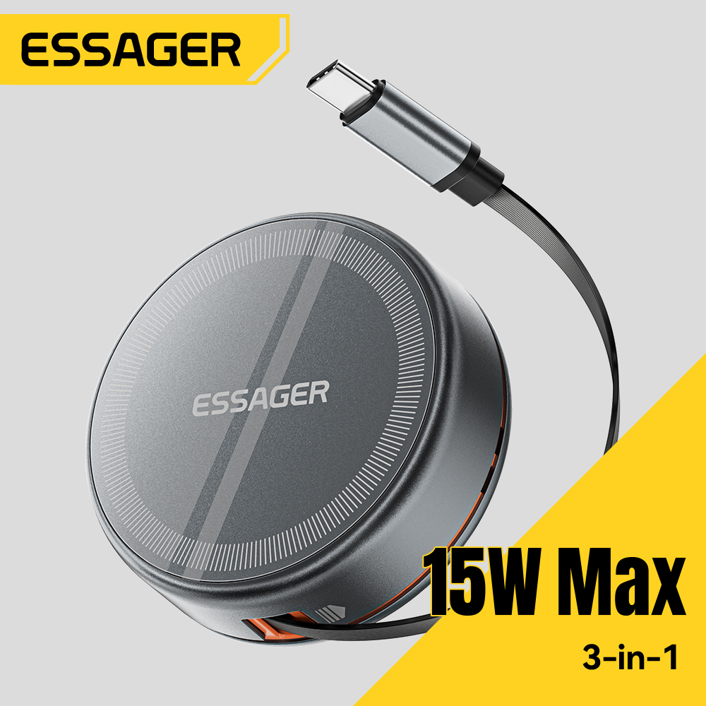 Smartwatch Ac - Essager 15W 3 en 1 cargador