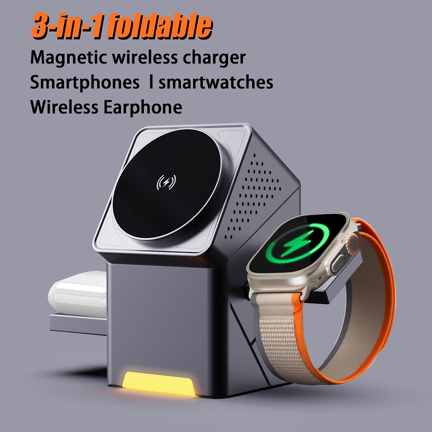 Smartwatch Ac - Cargador Inalámbrico Magnético 3 en 1,