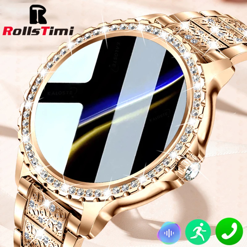 Smartwatch Faces - Reloj inteligente dorado de lujo a