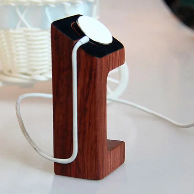 Soporte de madera para cargado - Apple Smartwatch Accessories reseña y precio