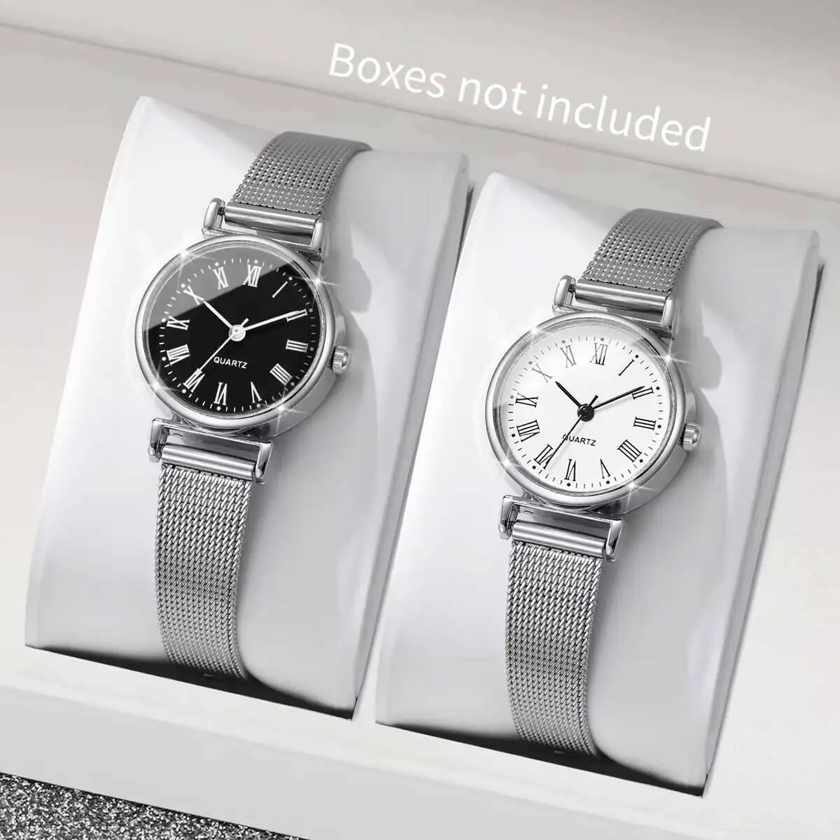 1/2 relojes de moda para mujer - Stainless Mesh Band reseña y precio