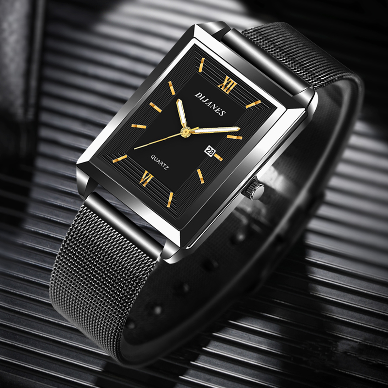 Reloj de cuero deportivo y de  - Stainless Mesh Band reseña y precio