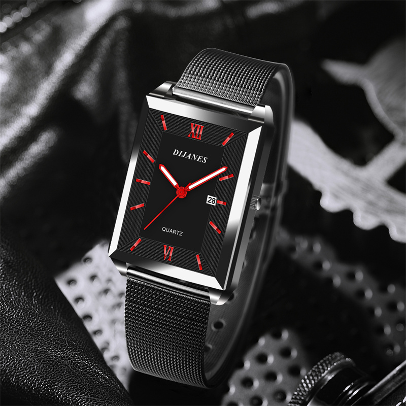 Reloj de cuero deportivo y de  - Stainless Mesh Band reseña y precio