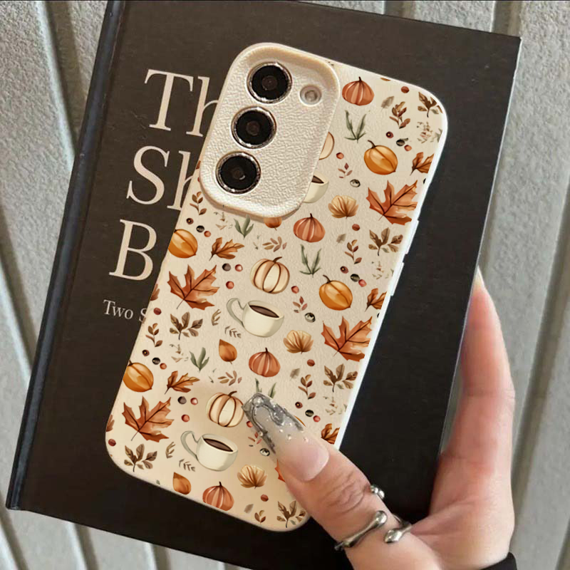 Funda con ilustración de café  - Samsung Galaxy A55 reseña y precio