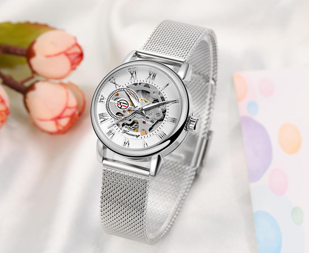 Reloj de Mujer FORSINING, Relo - Stainless Mesh Band reseña y precio