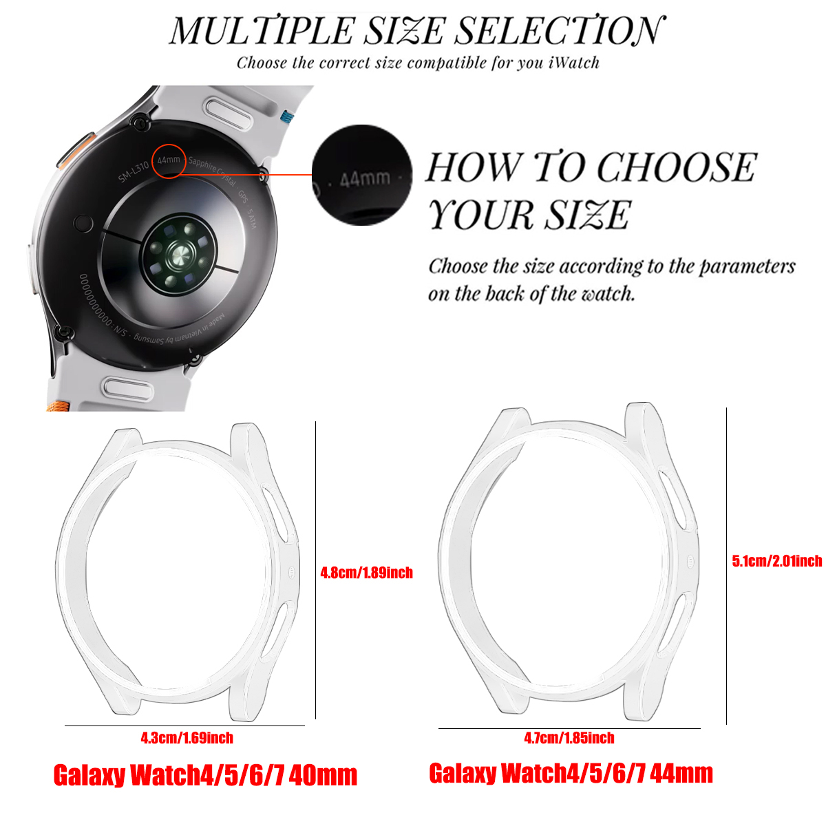 Carcasa de reloj tipo PC para  - Samsung Smartwatch Accessories reseña y precio