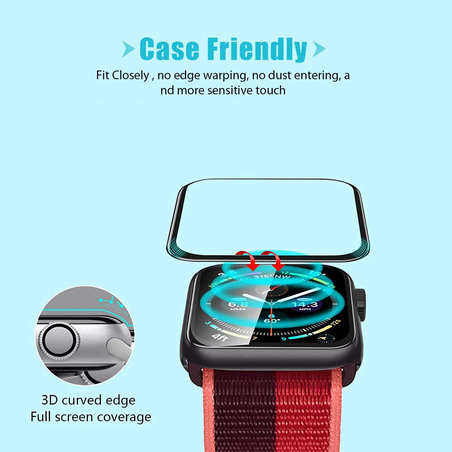 Protector de Pantalla 3D de Vi - Apple Smartwatch Accessories reseña y precio