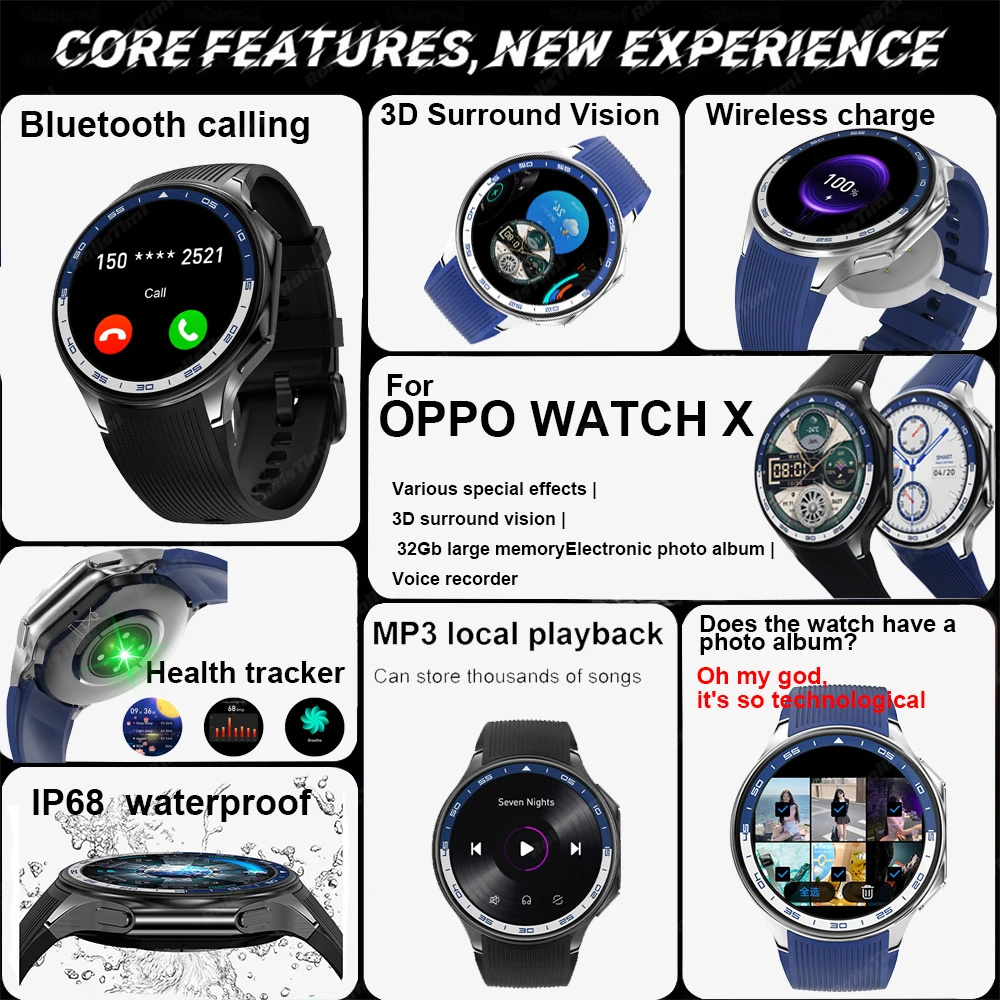 Reloj inteligente AMOLED 1,43  - Smartwatch X reseña y precio