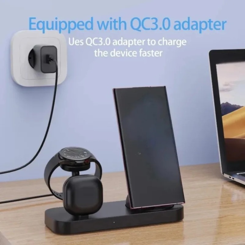 Cargador Inalámbrico 3 en 1 co - Watch Charger Cable reseña y precio