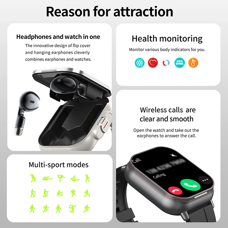 Nuevo Reloj Inteligente TWS 2  - Smartwatch Headset reseña y precio